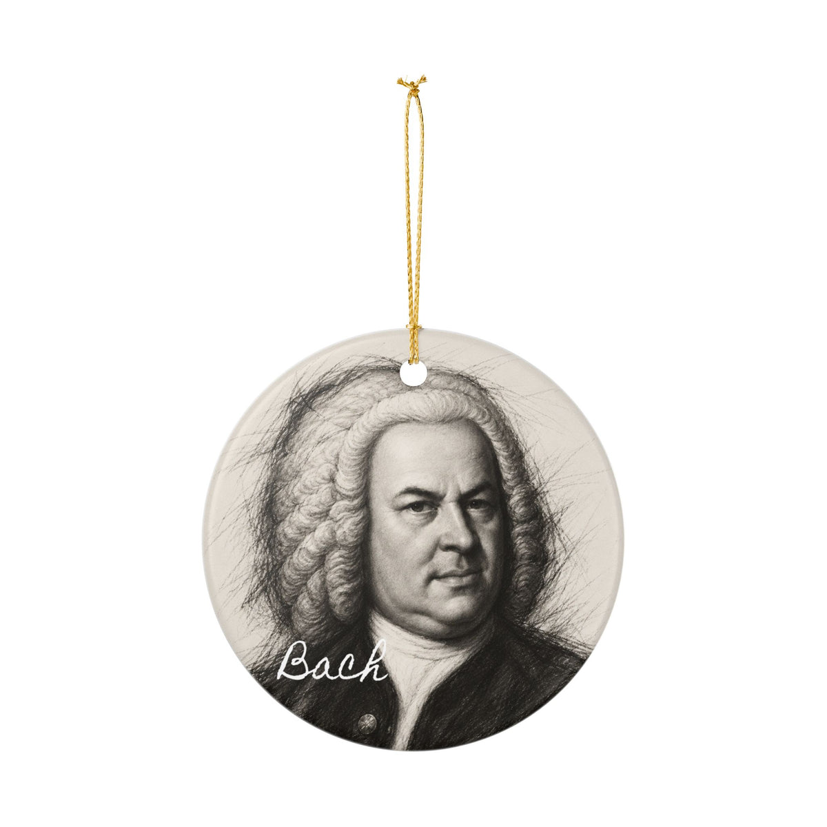 Bach Portrait Ceramic Ornament