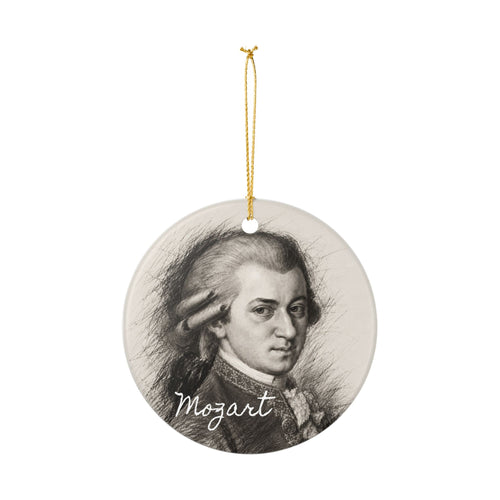 Mozart Portrait Ceramic Ornament