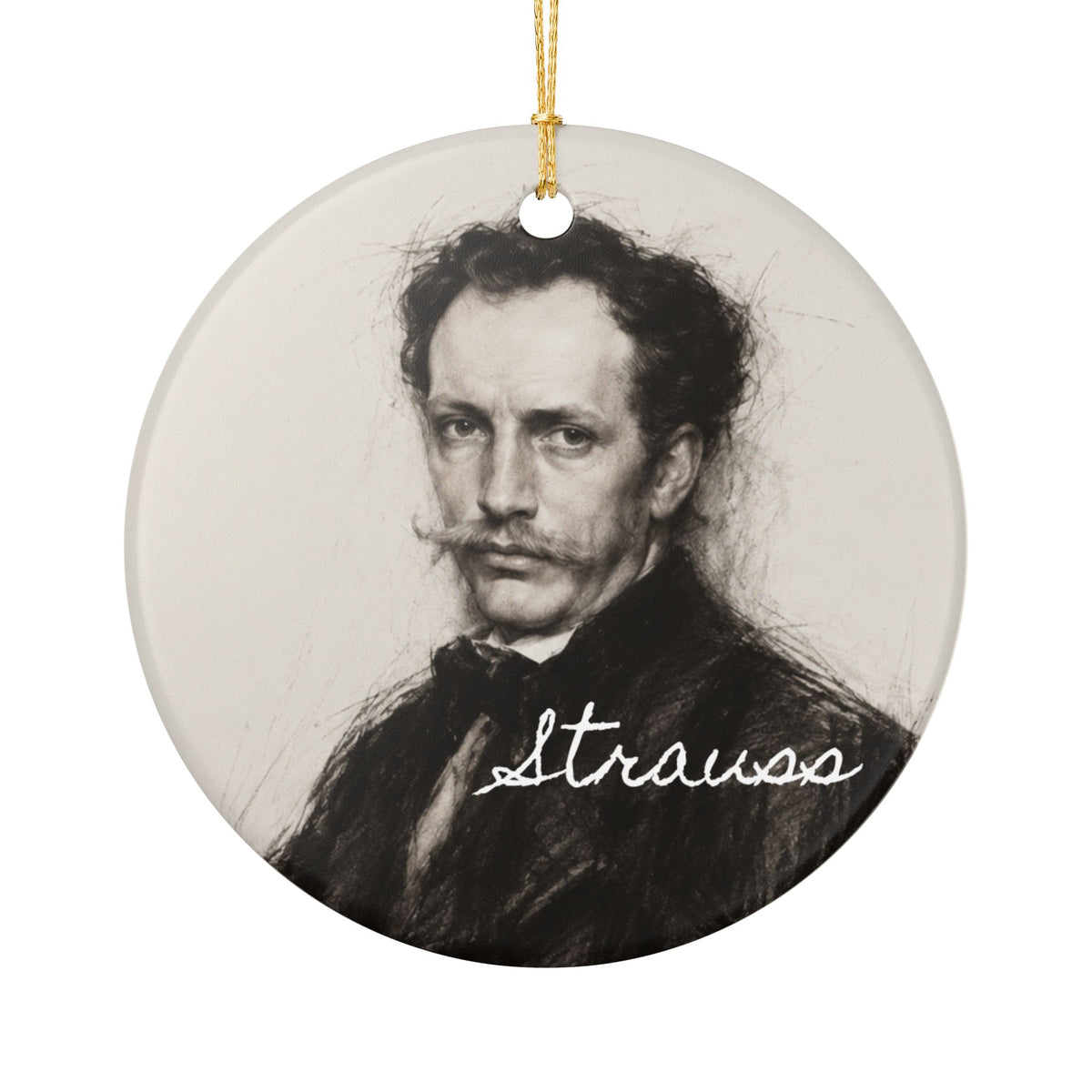 Strauss Portrait Ceramic Ornament