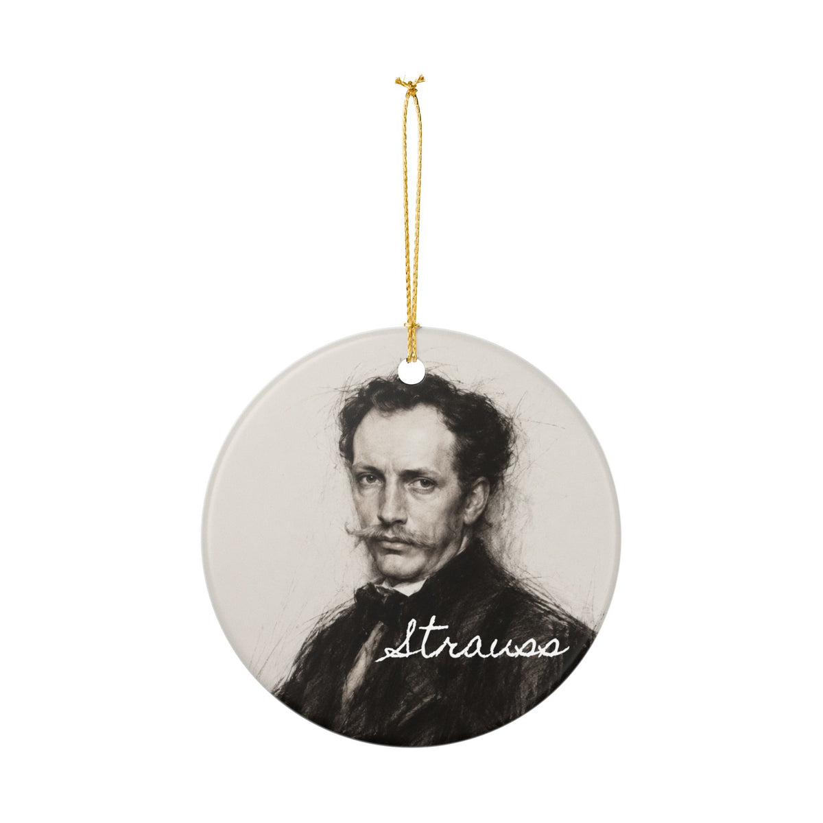 Strauss Portrait Ceramic Ornament