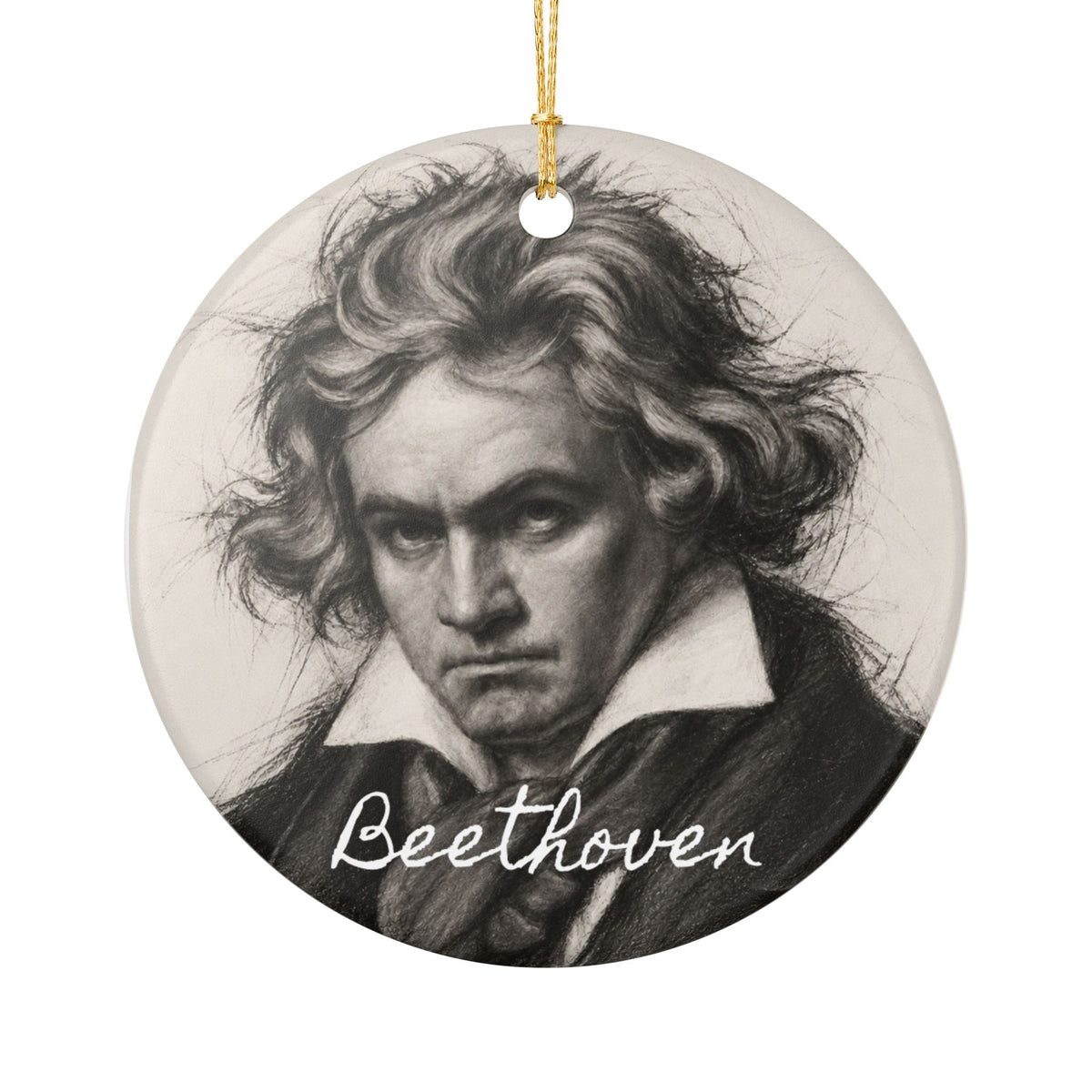 Beethoven Portrait Ceramic Ornament