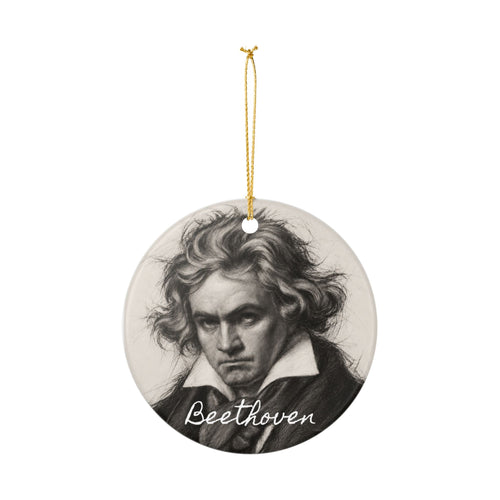 Beethoven Portrait Ceramic Ornament