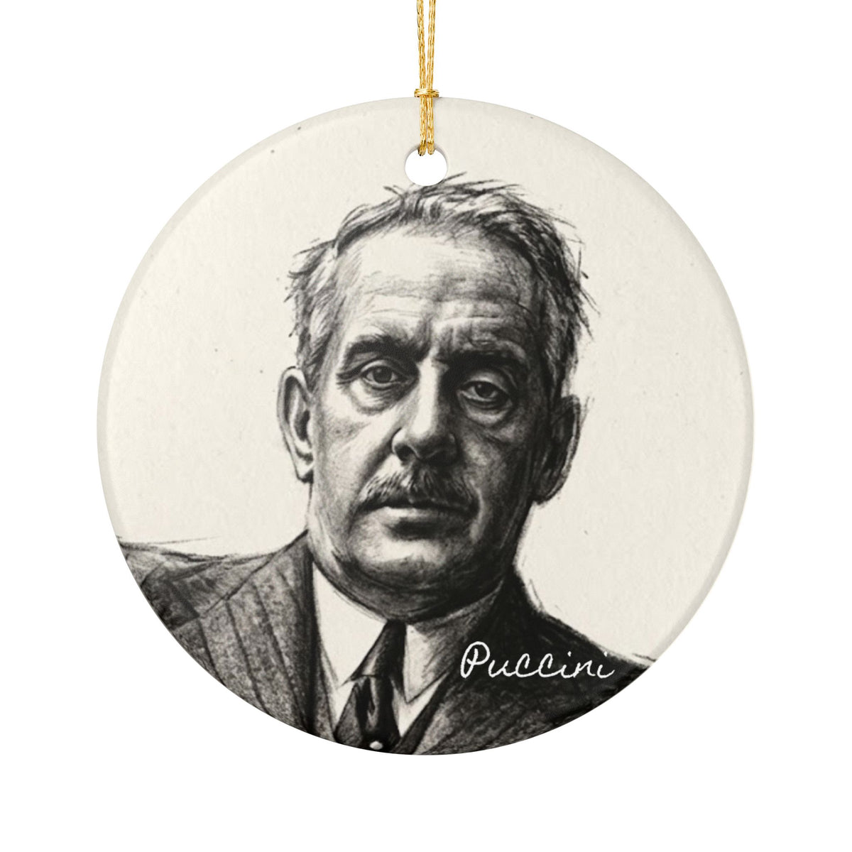 Puccini Portrait Ceramic Ornament