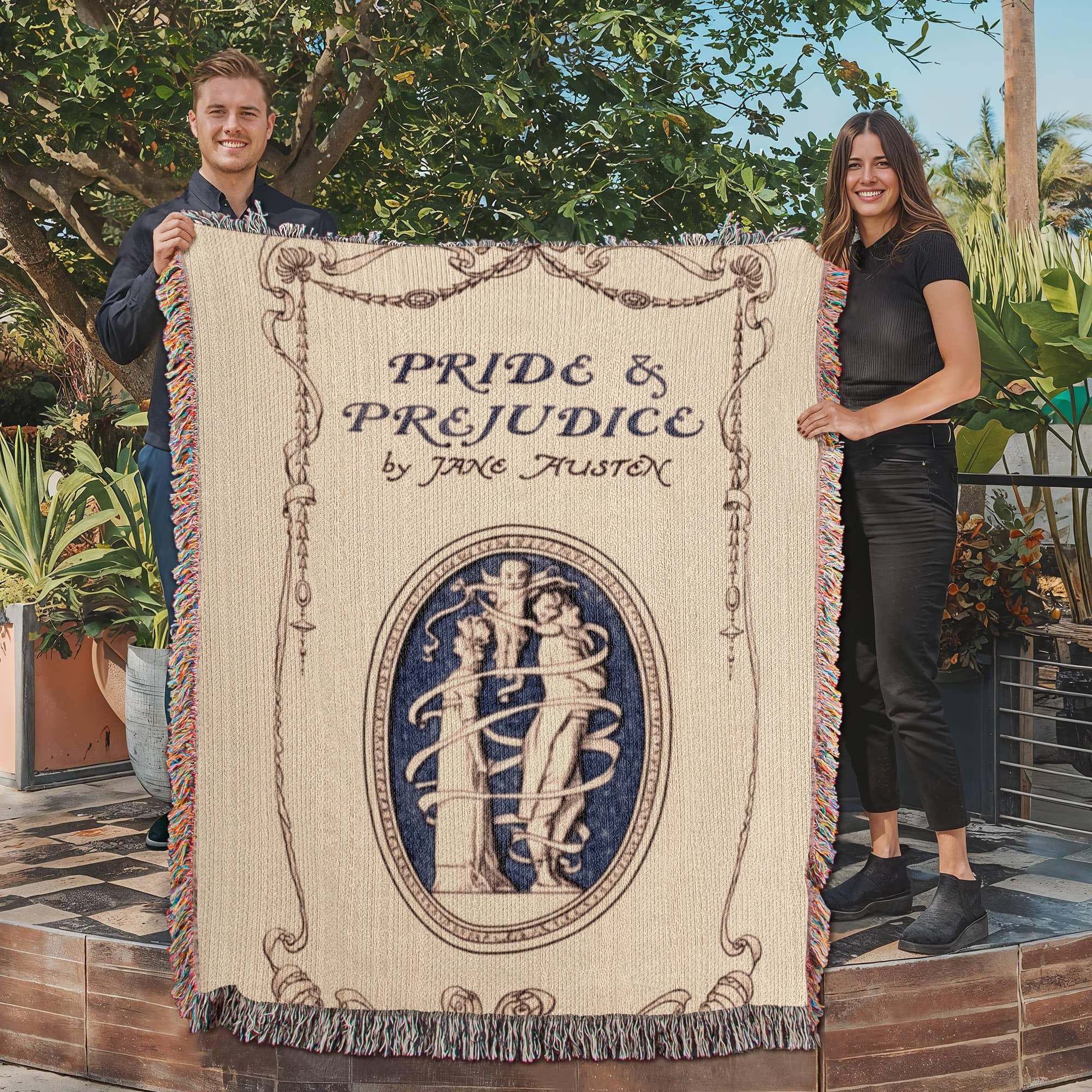 Jane Austen Pride & Prejudice Woven Blanket